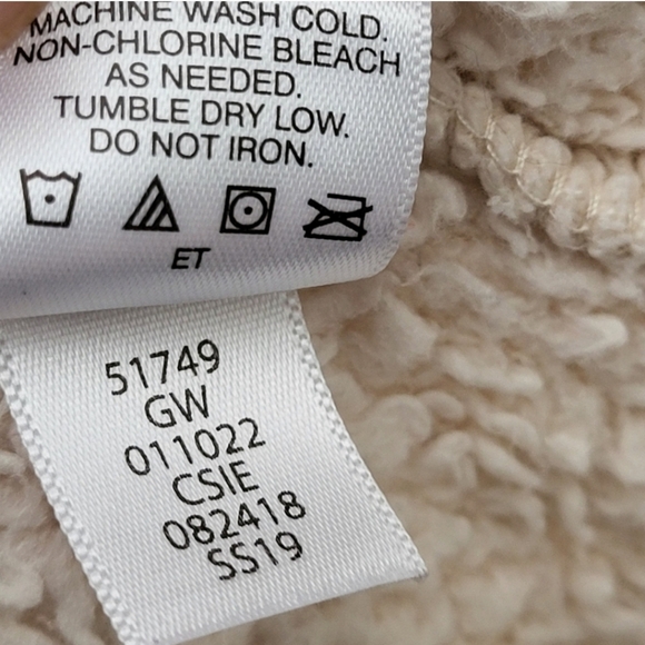 Hanna Andersson Baby 0-3 Months Marshmallow Fleece Jacket Ivory Color Hooded Ear - Picture 5 of 7